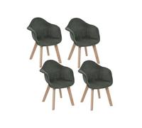- Lot de 4 Chaises pour enfant Lena avec Accoudoirs - Rose - Lena