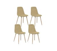 - Lot de 4 Chaises Roka - Jaune moutarde - Roka