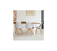 IDMarket - Lot de 4 chaises scandinaves SARA Gris clair pour salle à manger