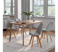 IDMarket - Lot de 4 chaises scandinaves SARA Gris clair pour salle à manger