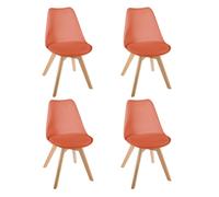 Lot de 4 Chaises Scandinave "Baya" 81cm Terracotta