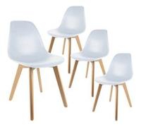 Lot de 4 Chaises Scandinaves Blanches - MELYA - ALTOBUY Blanc G