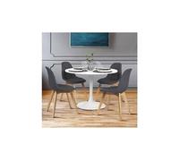 Lot De 4 Chaises Gaby Grises En Tissu Pour Salle ? Manger Gris
