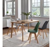 Lot De 4 Chaises Scandinaves Sara Mix Color Gris Clair, Blanc, Gris Foncé, Vert Multicolore