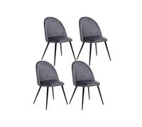 - Lot de 4 Chaises Slano - Gris Souris - Slano