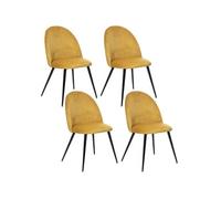 - Lot de 4 Chaises Slano - Jaune ocre - Slano
