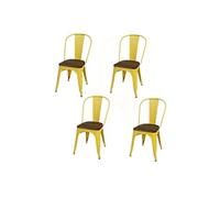 - Lot de 4 chaises vintage Liv H84 cm - Jaune