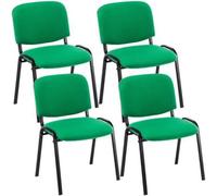 Lot de 4 chaises visiteur en tissu - CLP - Ken - Vert - Contemporain - Design - Empilables