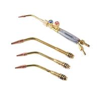 Lot de 4 chalumeaux de soudage avec poignées en cuivre pour tuyaux de 0,95 cm 24 raccords de tuyau, utilisation professionnelle avec exigences CGA