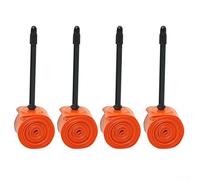 Lot de 4 chambres à air ultralégères pour vélo de route 700 x 18 32C et équipées de valves Presta (85 mm)