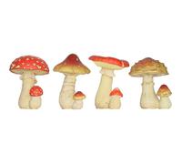Lot de 4 Champignons Déco résine