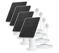 Lot de 4 chargeurs de panneau solaire compatibles avec caméra de sécurité Arlo Ultra/Ultra 2/Pro 3/Pro 4/Pro 3, panneaux solaires 5V 4W, IP65 résistant aux intempéries avec câble de charge de 3m