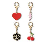 Lot de 4 Charms Décoratifs pour Bandoulière de Téléphone avec Attache à Boucle Multicolore
