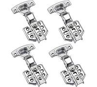 Lot de 4 Charnière Invisible Avec amortisseur pour Portes de Meuble, Charnières en Acier Inox pour Placards