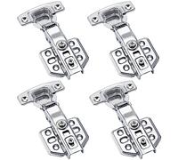 Lot de 4 Charnière Invisible Avec amortisseur pour Portes de Meuble, Charnières en Acier Inox pour Placards