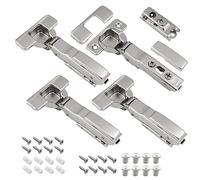 Lot de 4 charnières à fermeture amortie pour charnière Ikea Utrusta 110 et Metod Kitchen avec amortisseur intégré - Avec instructions de montage (français non garanti)