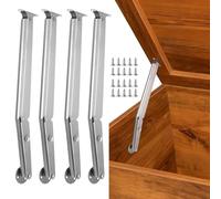 Lot de 4 charnières à ressort à gaz robustes 150 N - Charnières hydrauliques à fermeture douce pour couvercle lourd, charnières de boîte à jouets, couvercle en fer pour armoires, portes