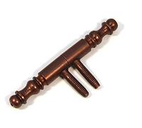 Lot de 4 charnières à visser avec tête décorative Bronze