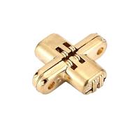 Lot de 4 charnières cachées 12 x 42 mm - Boîte en bois invisible pour meubles de fenêtre pliants (couleur dorée)