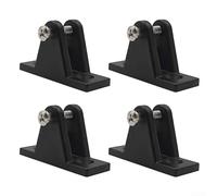 Lot de 4 charnières de pont de bateau en nylon pour yacht pour applications Bimini Top et trappe avec matériau et espacement standard des trous de vis pour une utilisation marine