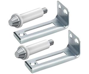 Lot de 4 charnières de porte à pivot supérieur en acier inoxydable Blanc | Ce kit de charnière à pivot supérieur en acier inoxydable assure un fonctionnement fluide et silencieux et une stabilité