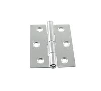 Lot de 4 charnières de porte en acier inoxydable 40 x 50 x 0,8 mm - Charnière pliable en A2 V2A - Nirosta