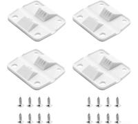 Lot de 4 charnières de refroidissement pour pièces Coleman - Kit de réparation de couvercle en plastique avec loquet à vis pour coffre à glace, accessoires de pêche en plein air, blanc, 4,5 x 3,8 cm