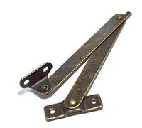 Lot de 4 charnières de support pliables en laiton avec couvercle en bronze pour meubles, boîtes à bijoux, coffre, armoire (longueur pliée : 11,4 cm, largeur : 0,9 cm)