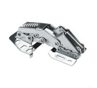 Lot de 4 charnières de type boule avec ressorts amortisseurs hydrauliques pour armoires suspendues de camping-car, aucune fente nécessaire, fermeture silencieuse, support robuste, finition argentée