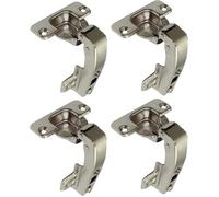 lot de 4 charnières Invisibles 90° clipsable - pour porte de meuble d'angle à une seule porte - avec amortisseur et clip - 35mm
