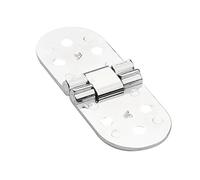 Lot de 4 charnières invisibles à 180 degrés, en alliage, for porte d'armoire, table manger, avec trou, accessoires for meubles et maison(Silver)