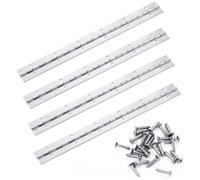 Lot de 4 Charnières Piano Inox 30cm - Pour Portes d'Armoires - 48 Vis Incluses - Acier Inoxydable Résistant (300x30x0,6mm)