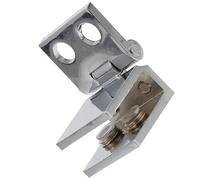 Lot de 4 charnières porte en verre alliage zinc, robustes, silencieuses et à ouverture/fermeture for salle douche, cave vin, vitrine pour Verre