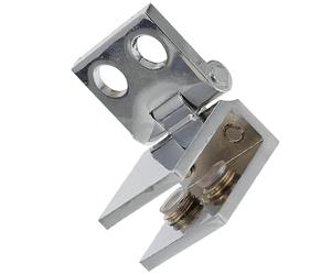 Lot de 4 charnières porte en verre alliage zinc, robustes, silencieuses et à ouverture/fermeture for salle douche, cave vin, vitrine pour Porte