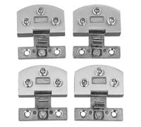 Lot de 4 charnières réglables au design élégant, parfaites pour les applications de porte encastrée (brossé)