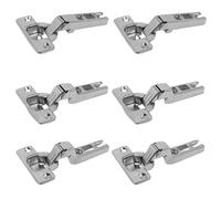 Lot de 4 charnières universelles en bois pour meubles Gamma complète (col 0, 1/2 col, col haut), diamètre de la tasse 35 mm, fermeture à glissière avec réglages 2D (col haut, H0)
