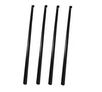 lot de 4 chausse-pieds en acier inoxydable, 80cm chausse-pied extra long en noir, chausse-pied métallique, modèle solide, chausse-pied métallique stylé pour bottes