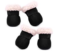 Lot de 4 chaussures pour chien, chaussures chaudes pour chien, fournitures pour animaux domestiques, chaussures antidérapantes pour chien, équipement d'extérieur d'hiver pour animaux de compagnie