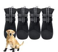 Lot de 4 chaussures pour chien - Pour asphalte chaud - Protège-pattes imperméables - Bottes de cicatrisation des pattes de chien - Pour activités de plein air été, pluie, hiver, neige, taille moyenne