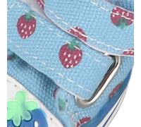 Lot de 4 Chaussures pour Petit Chien, Bottes pour Chiots, Douces, Respirantes, antidérapantes, Mignonnes en Toile imprimée Fraise, Chaussures pour Animaux de Compagnie pour Bichon (Tapez 1)