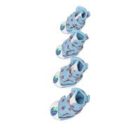 Lot de 4 Chaussures pour Petit Chien, Bottes pour Chiots, Douces, Respirantes, antidérapantes, Mignonnes en Toile imprimée Fraise, Chaussures pour Animaux de Compagnie pour Bichon (Type 5 (8,3 X 8,3