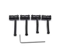 Lot de 4 chevalet de rechange pour guitare électrique à 4 cordes en alliage de zinc 2 couleurs - Selles de chevalet de guitare électrique - Accessoire réglable - Instrument de musique