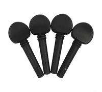Lot de 4 chevilles d'accordage en bois noir pour instrument de taille 4/4, 3/4, 1/2, 1/4, 1/8, pièces de rechange pour réglage des cordes, accessoires d'accordage fin (3/4)