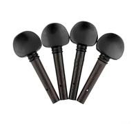 Lot de 4 chevilles d'accordage en bois noir pour violon acoustique 4/4 3/4 1/2 1/4 1/8 avec caractéristiques de matériaux naturels (1/2)