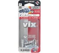 Lot de 4 chevilles et vis à visser vix RED HEAD, Diam.12 x L.30 mm G