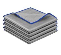 Lot de 4 Chiffon Magique Microfibre Carbone, 40 x 40 cm Chiffons en Microfibre pour vitres de Voiture, Chiffon Microfibres, Lingette Essuie Verre Vitre Lunette Vaisselle Cuisine Menage Voiture