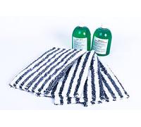 Lot de 4 chiffons de nettoyage + 2 x 500 ml de concentré de nettoyage pour aspirateur Vorwerk SP520 SP530