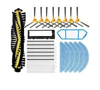 Lot de 4 chiffons de rechange compatibles avec les aspirateurs robotiques Create Netbot S15, brosse principale, brosse latérale, filtre Hepa, serpillère