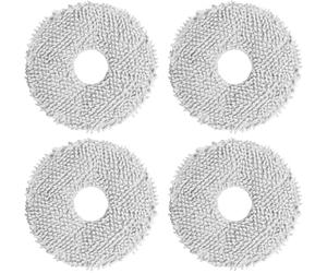 Lot de 4 chiffons de rechange pour robot aspirateur Dreame L10s Ultra/L10s Pro Ultra Heat/L10 Ultra/L10 Prime/L20 Ultra/X40 Ultra Complete & Xiaomi X10+/X20+, tampon de nettoyage en microfibre