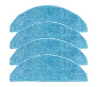Lot de 4 chiffons en microfibre compatibles avec Liectroux G7, AENO RC4S, EVOLUTION AIRO Robot Aspirateur - Tampons de nettoyage réutilisables pour sols durs, lot de 4 accessoires bleus